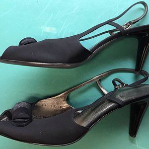 Ferragamo shoes, model CASSIOPE Size 11 B. Black fabric.
